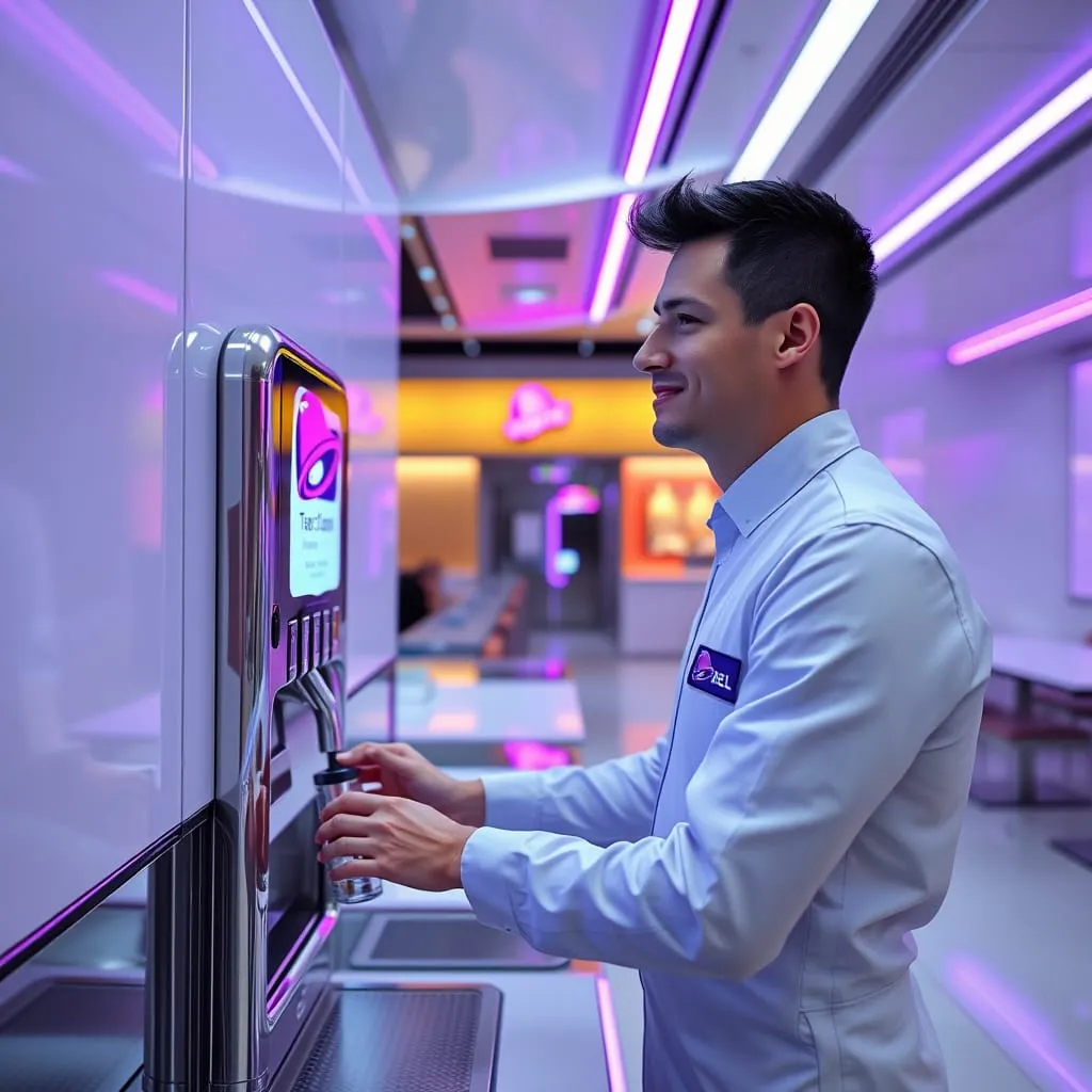 Positive interaction between Taco Bell team members